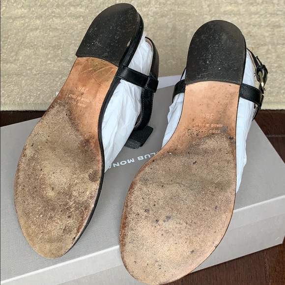 Club Monaco Nuria Leather T-strap Sandal - Picture 9 of 11